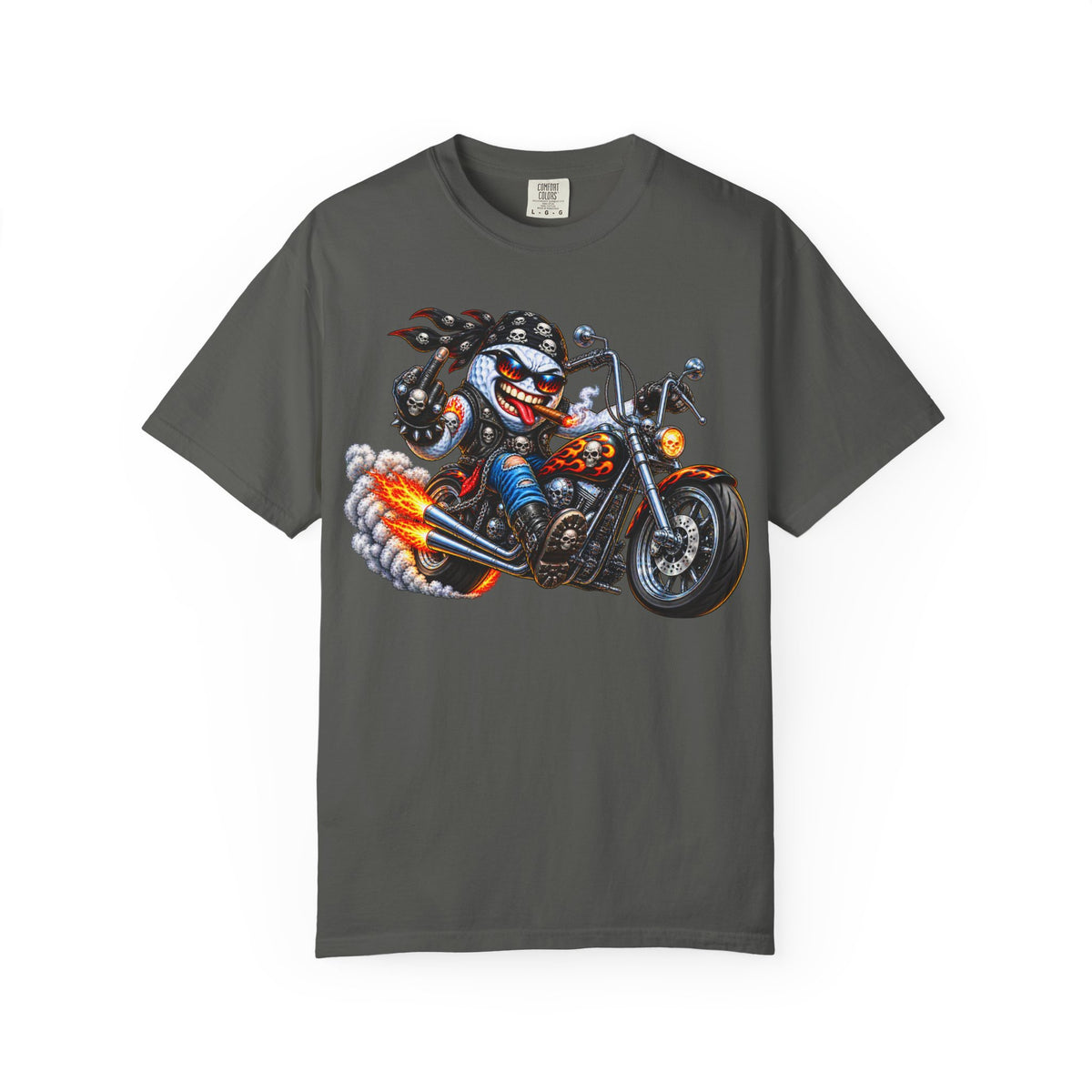 Golf Madness – Biker Golf Ball T-Shirt 🏍️