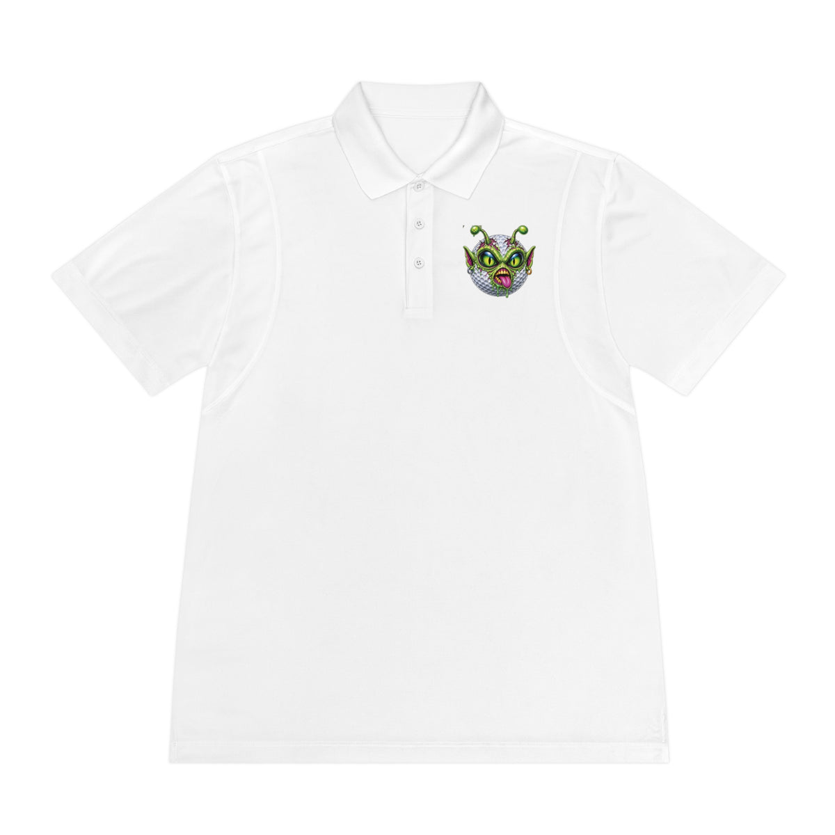Alien Face Golf Ball – Golf Madness Performance Golf Polo