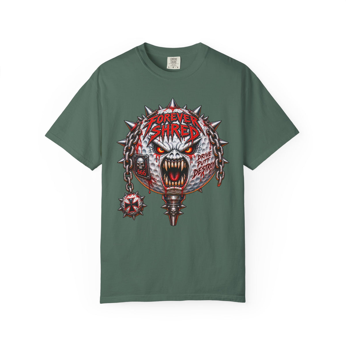 Golf Madness – Heavy Metal Golf Ball T-Shirt 🤘
