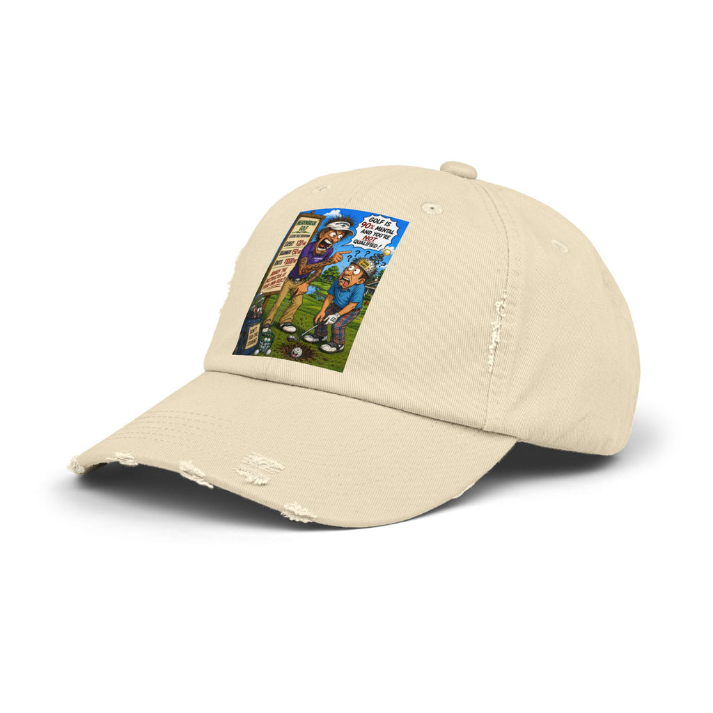 90% Mental, Not Qualified – Golf Madness Distressed Dad Hat