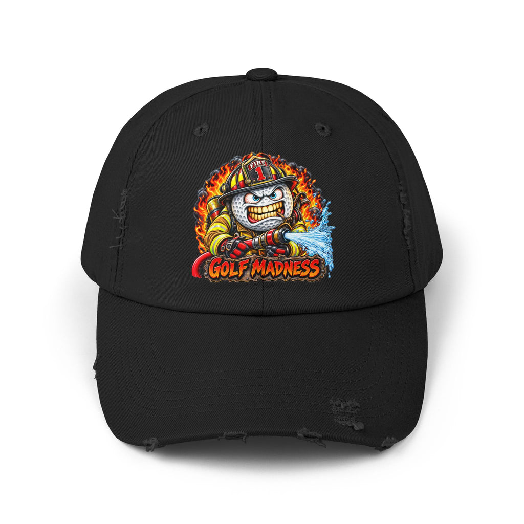 Firefighter Golf Ball – Golf Madness Distressed Dad Hat
