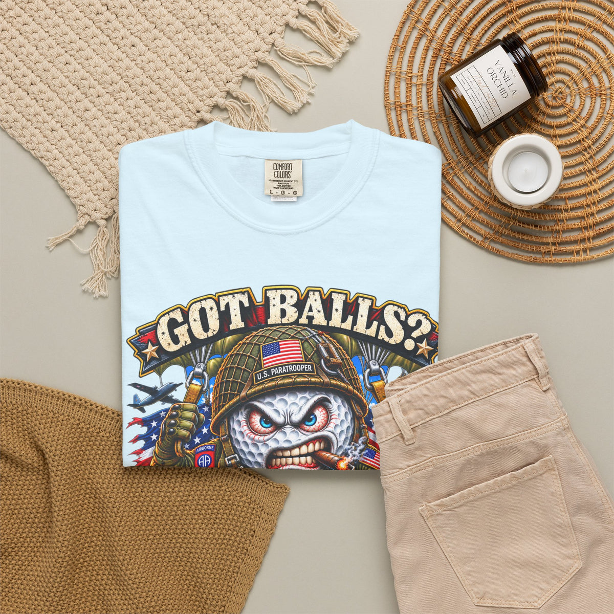 Golf Madness – Paratrooper Golf Ball T-Shirt 🪂