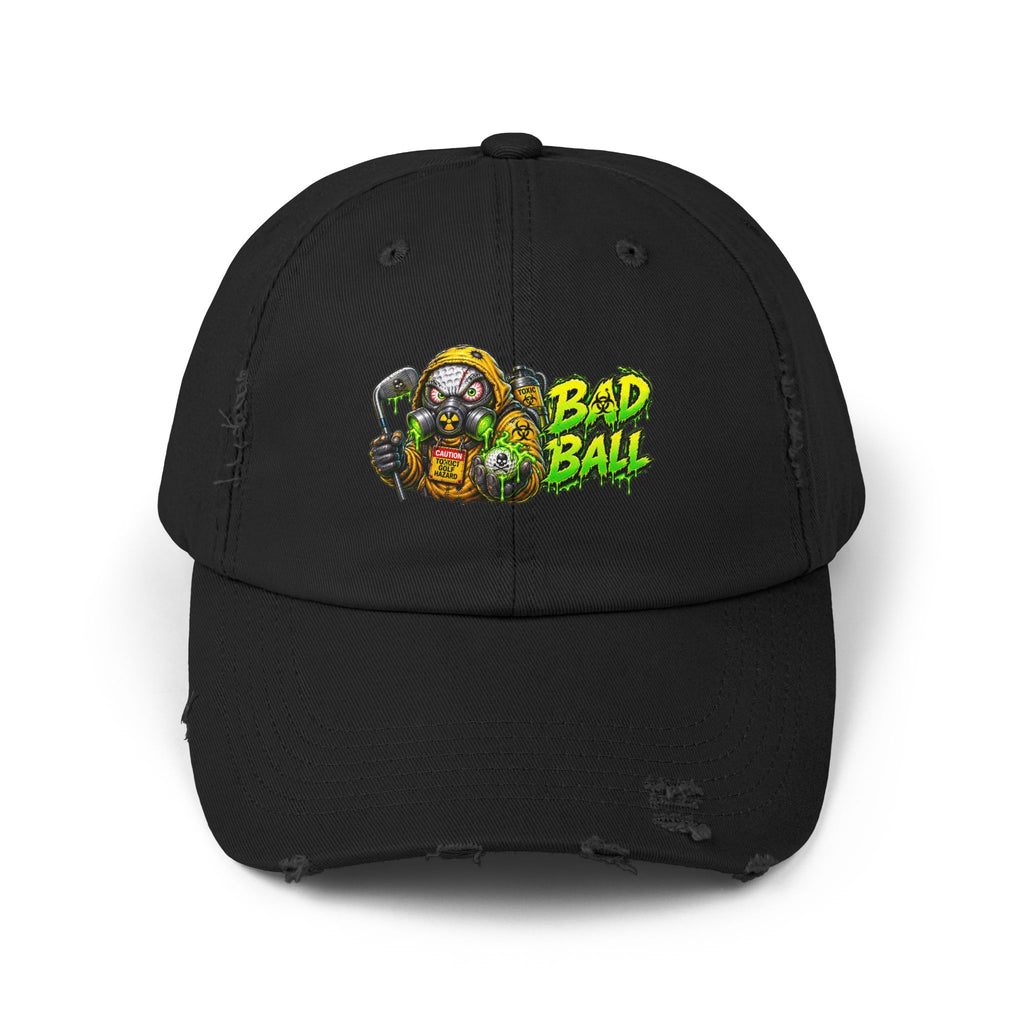 Radioactive Gas Mask Golf Ball – Golf Madness Distressed Dad Hat