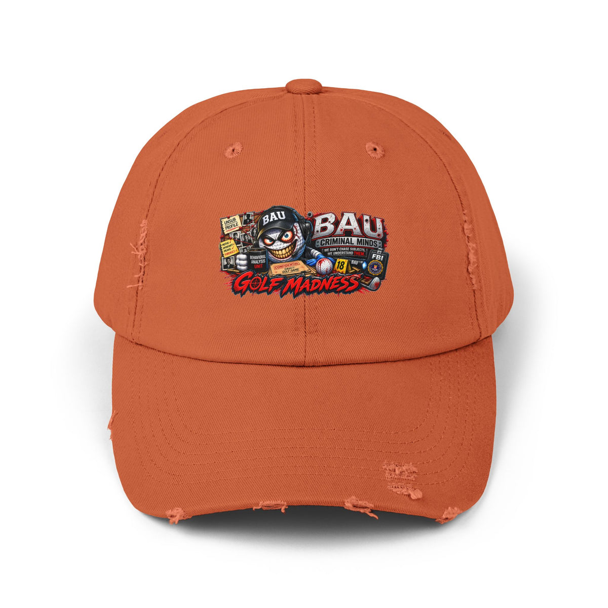 Behavioral Unit Golf Ball – Golf Madness Distressed Dad Hat