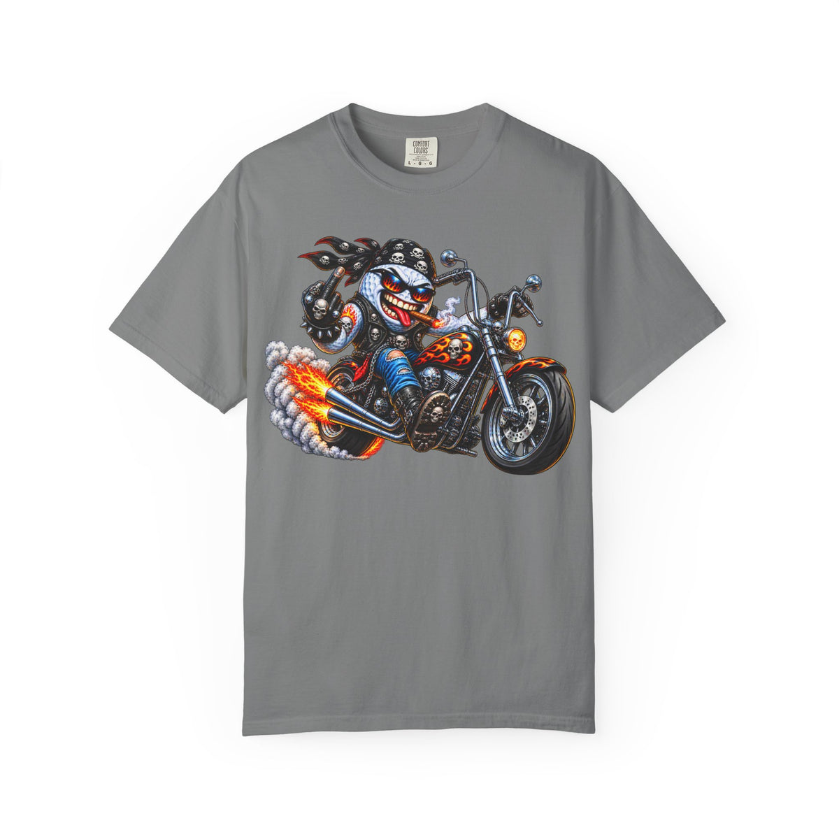 Golf Madness – Biker Golf Ball T-Shirt 🏍️
