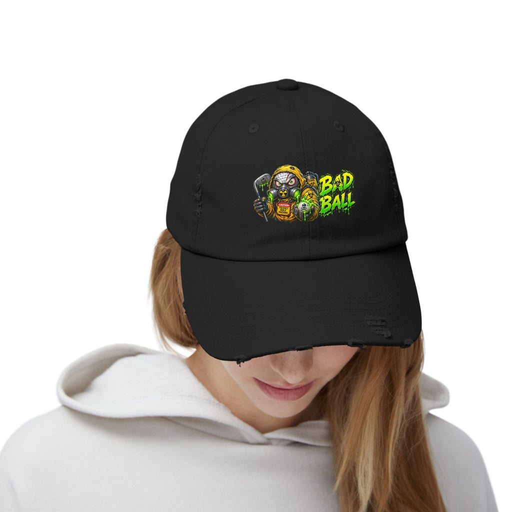 Radioactive Gas Mask Golf Ball – Golf Madness Distressed Dad Hat