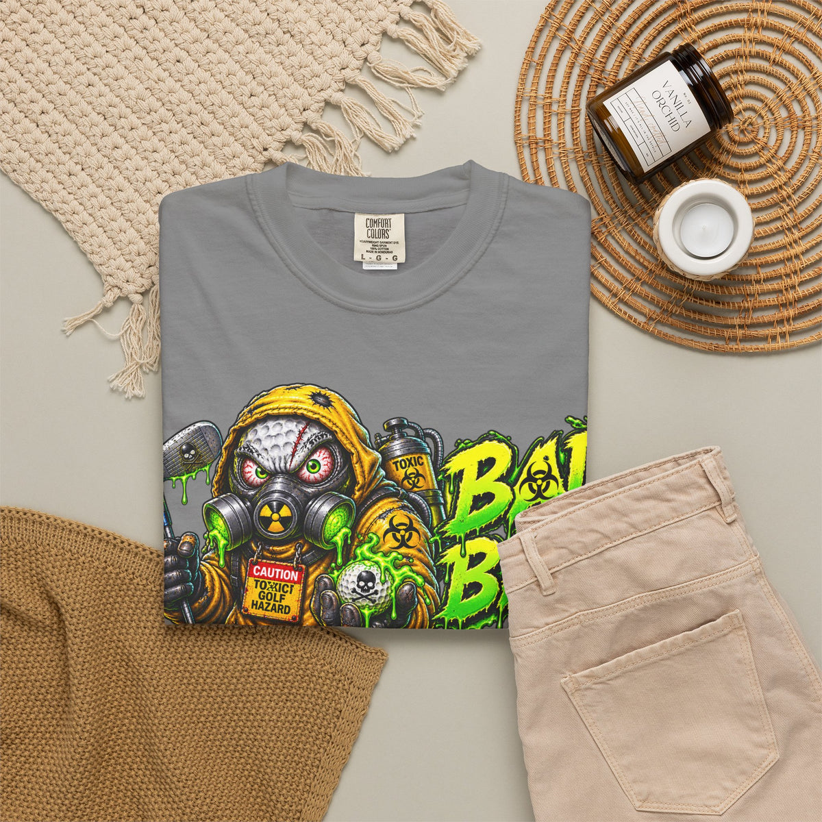 Golf Madness – Radioactive Gas Mask Golf Ball T-Shirt