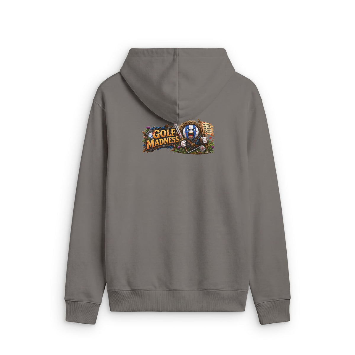 Highland Warrior Golf Ball Horizontal Edition – Golf Madness Faded Zip Hoodie