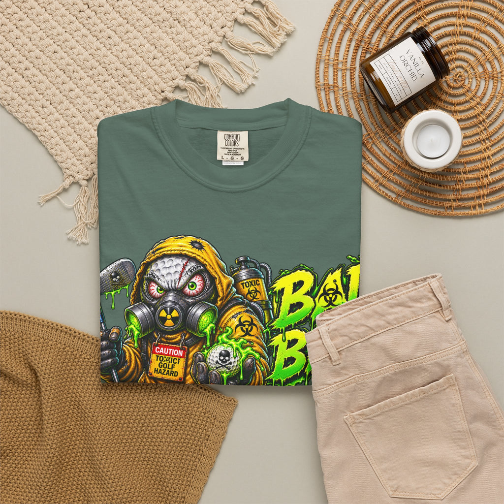 Golf Madness – Radioactive Gas Mask Golf Ball T-Shirt