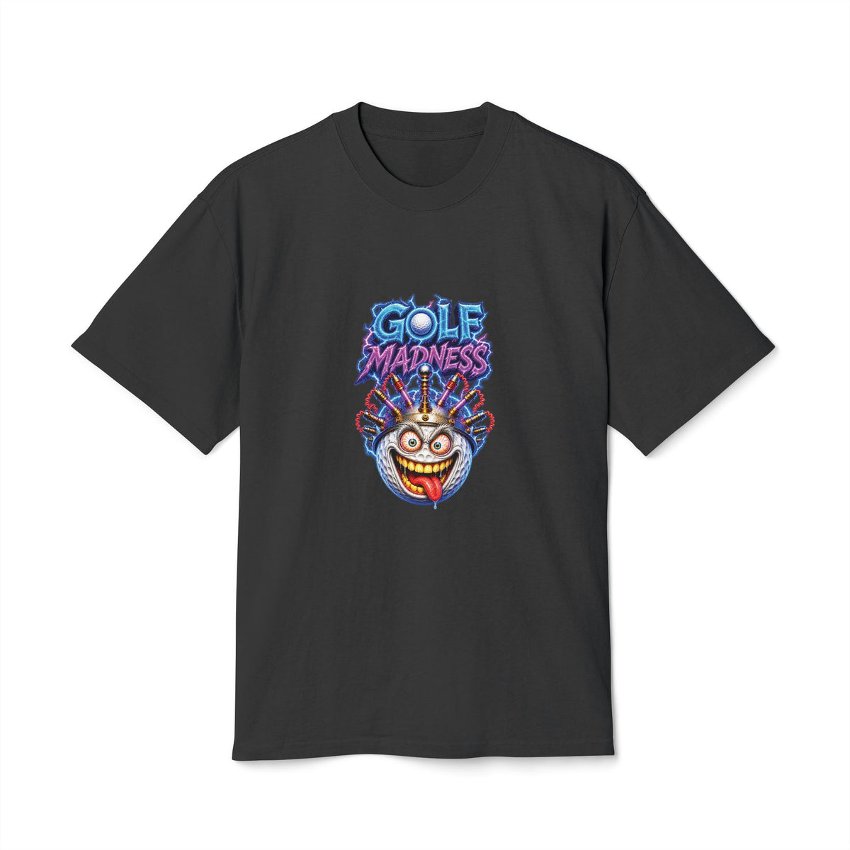 Electric Shock Golf Ball – Golf Madness Heavy Faded T-Shirt