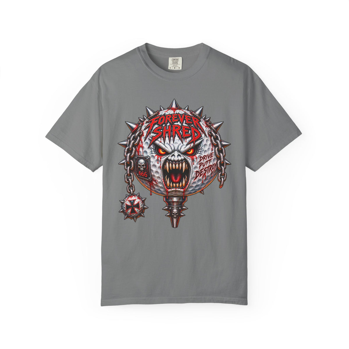 Golf Madness – Heavy Metal Golf Ball T-Shirt 🤘