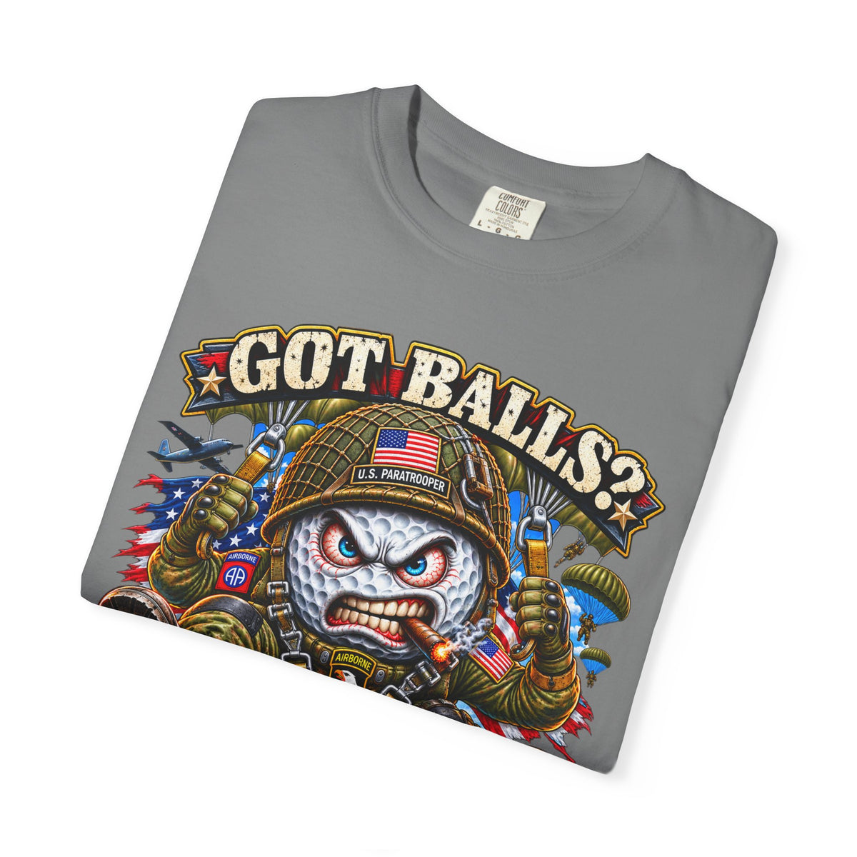 Golf Madness – Paratrooper Golf Ball T-Shirt 🪂