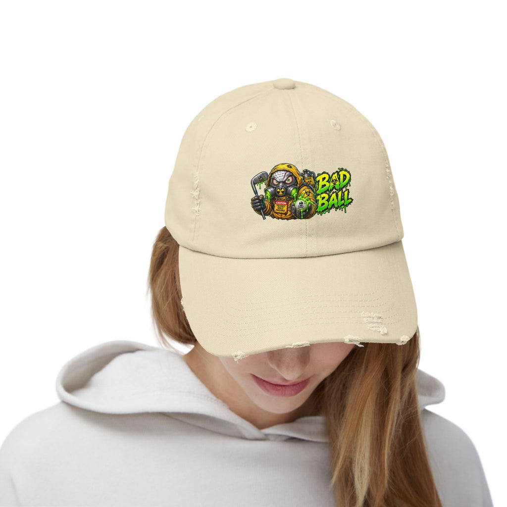 Radioactive Gas Mask Golf Ball – Golf Madness Distressed Dad Hat