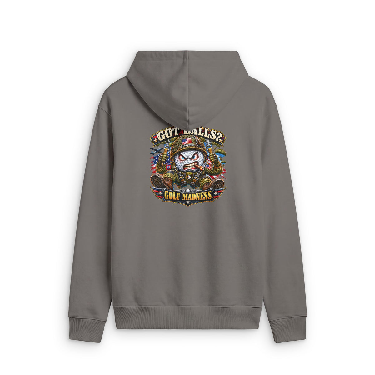Paratrooper Golf Ball – Golf Madness Faded Zip Hoodie