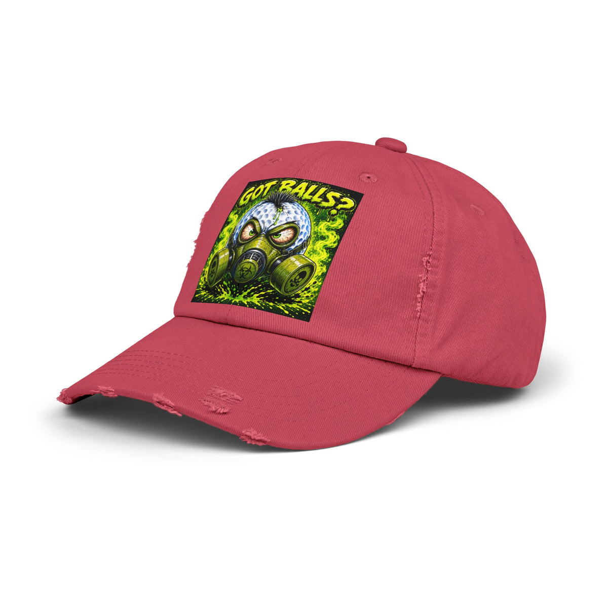 Gas Mask Golf Ball – Golf Madness Distressed Dad Hat