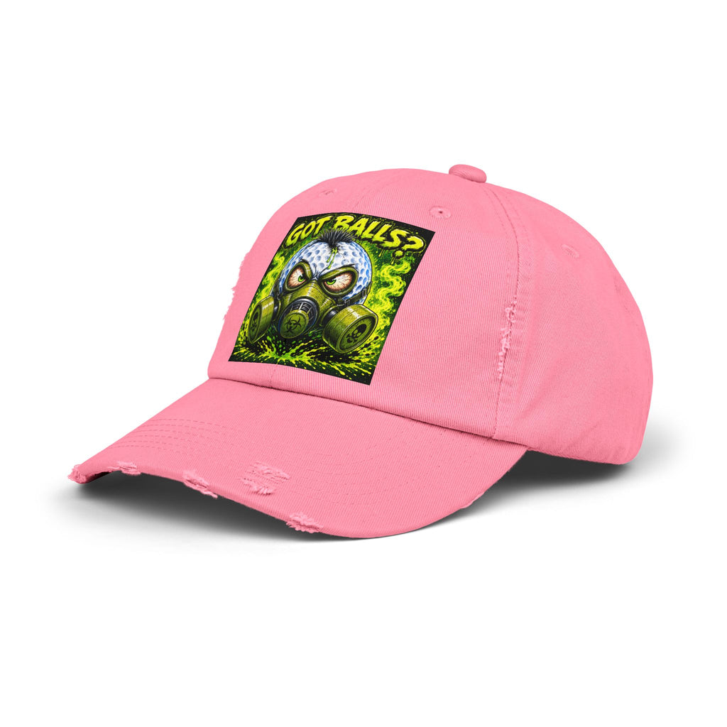 Gas Mask Golf Ball – Golf Madness Distressed Dad Hat