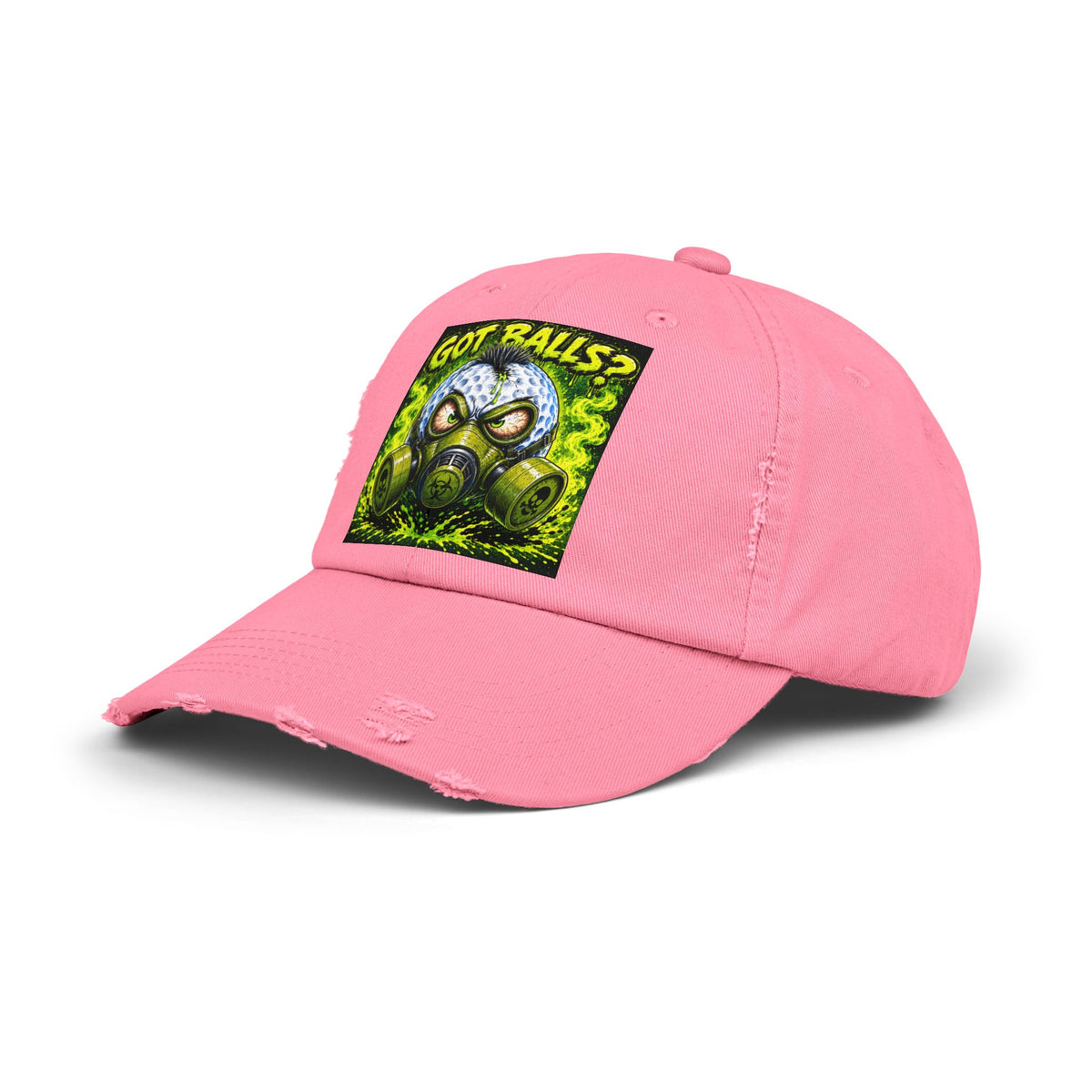 Gas Mask Golf Ball – Golf Madness Distressed Dad Hat