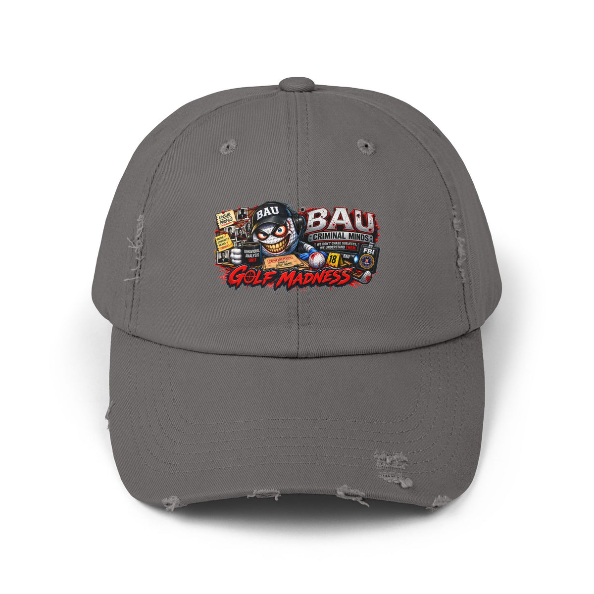 Behavioral Unit Golf Ball – Golf Madness Distressed Dad Hat