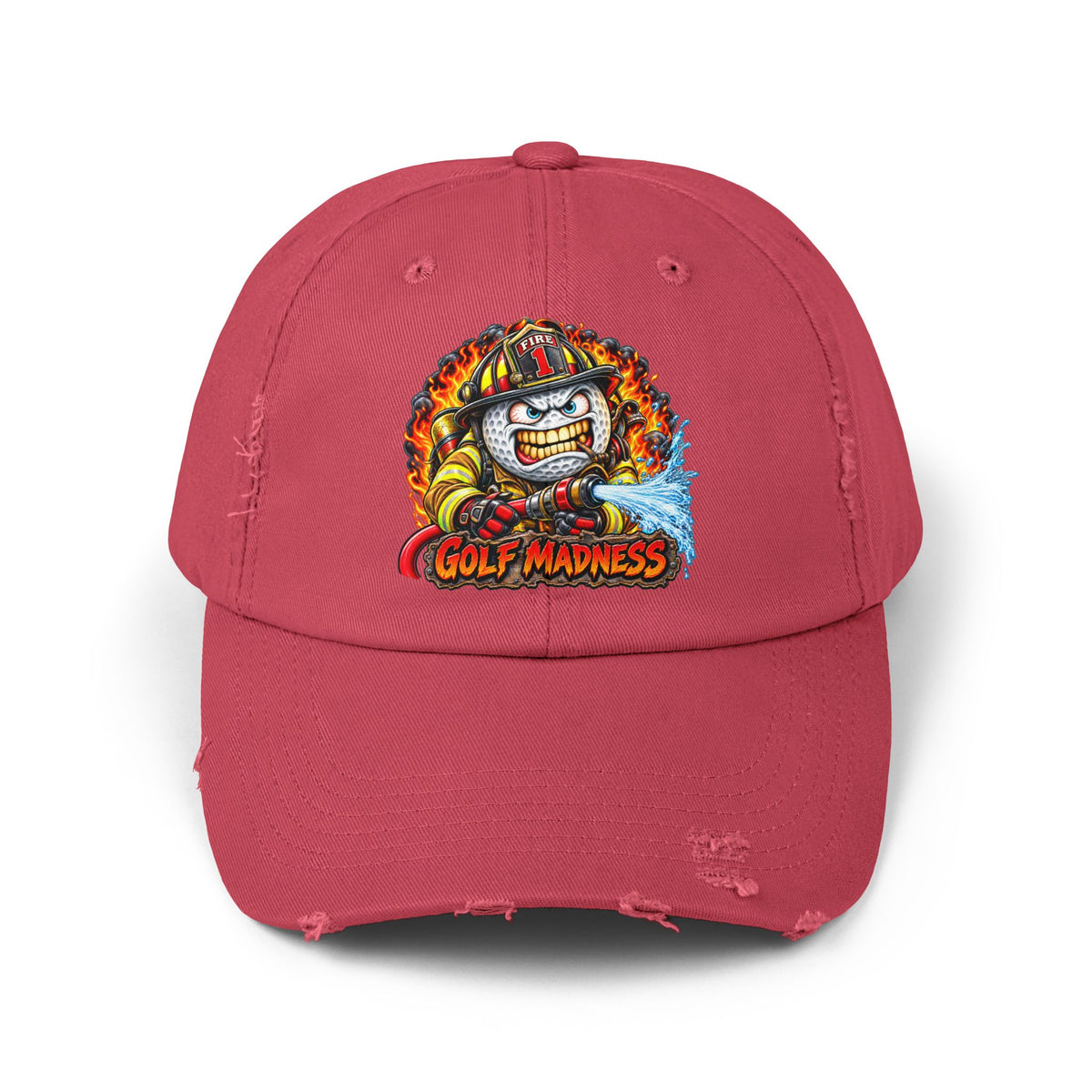 Firefighter Golf Ball – Golf Madness Distressed Dad Hat