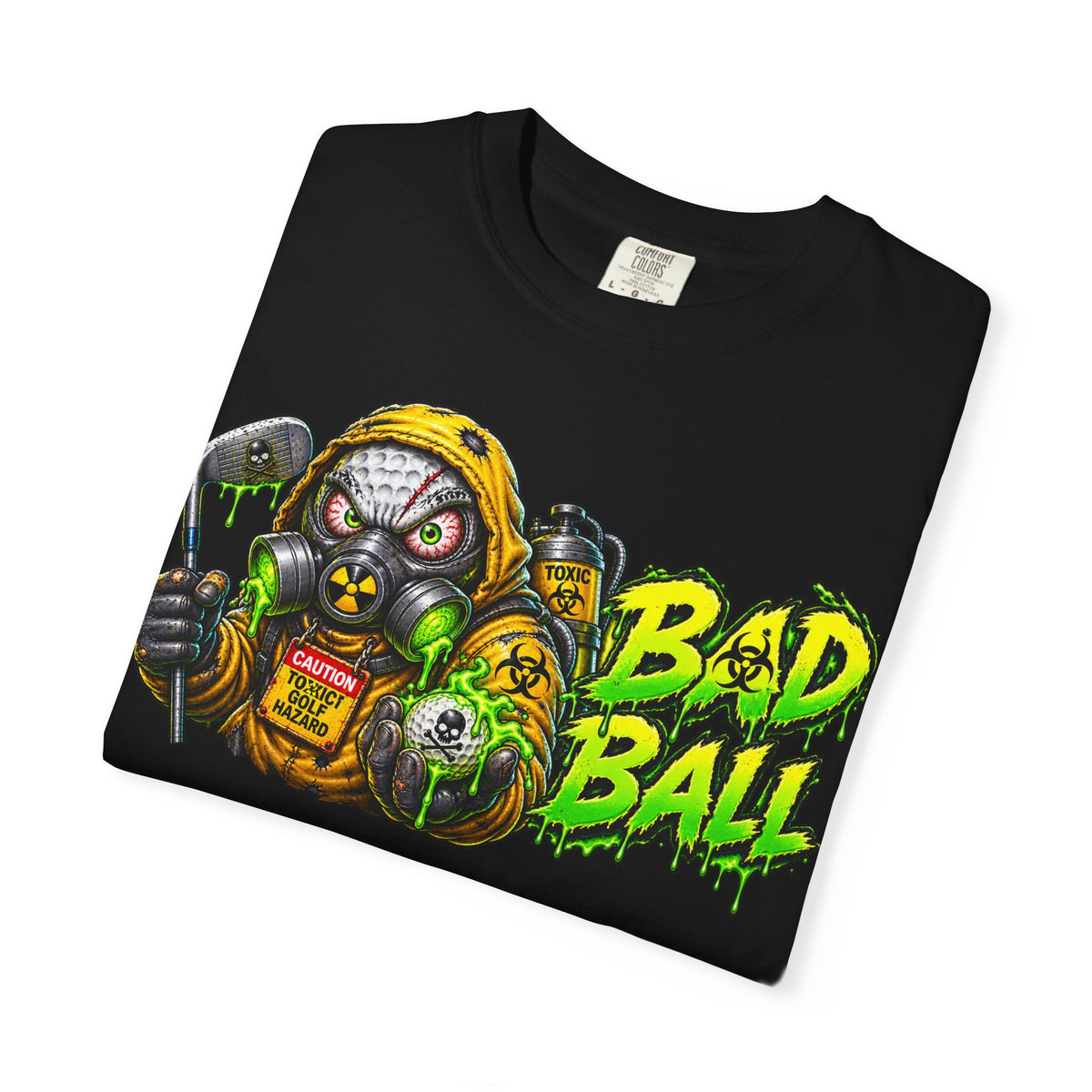 Golf Madness – Radioactive Gas Mask Golf Ball T-Shirt