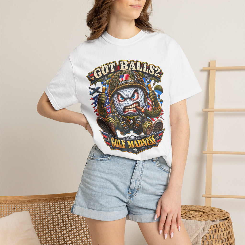 Golf Madness – Paratrooper Golf Ball T-Shirt 🪂