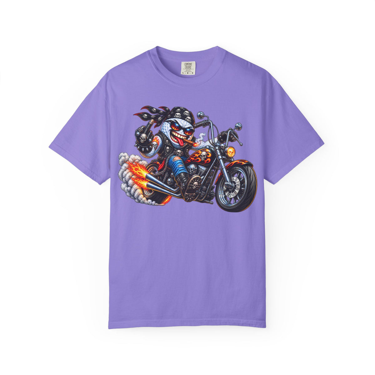 Golf Madness – Biker Golf Ball T-Shirt 🏍️