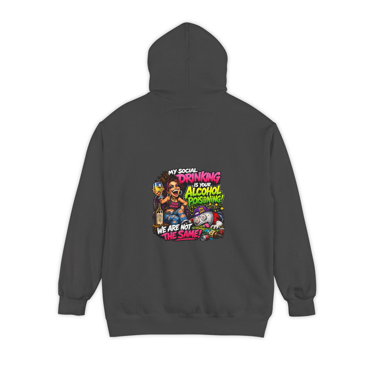 Alcohol Poisoning – Total Madness Garment-Dyed Pullover Hoodie