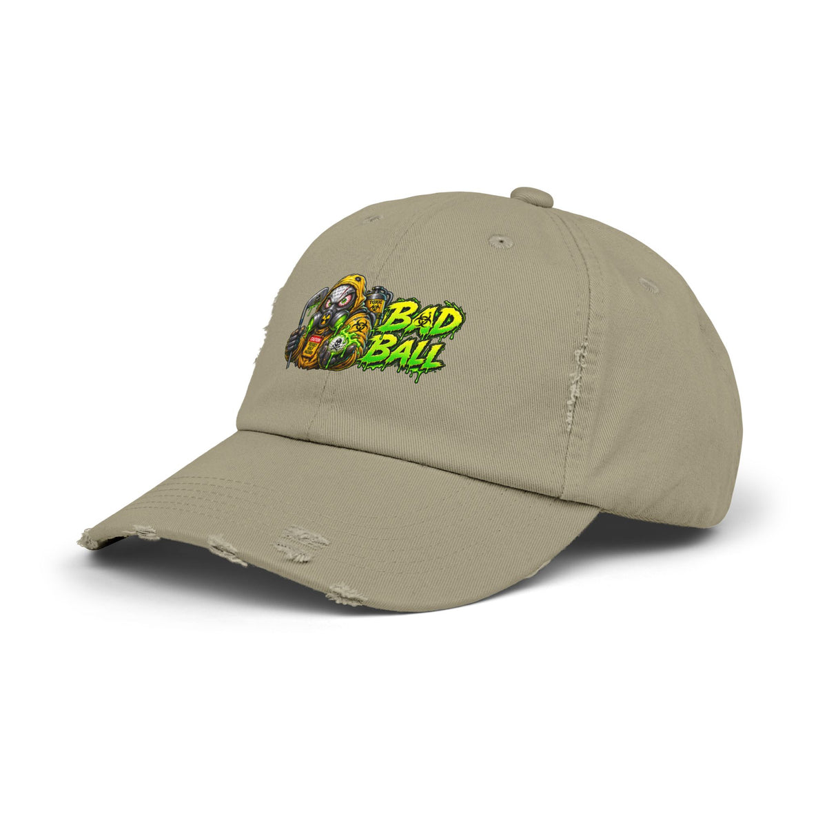 Radioactive Gas Mask Golf Ball – Golf Madness Distressed Dad Hat