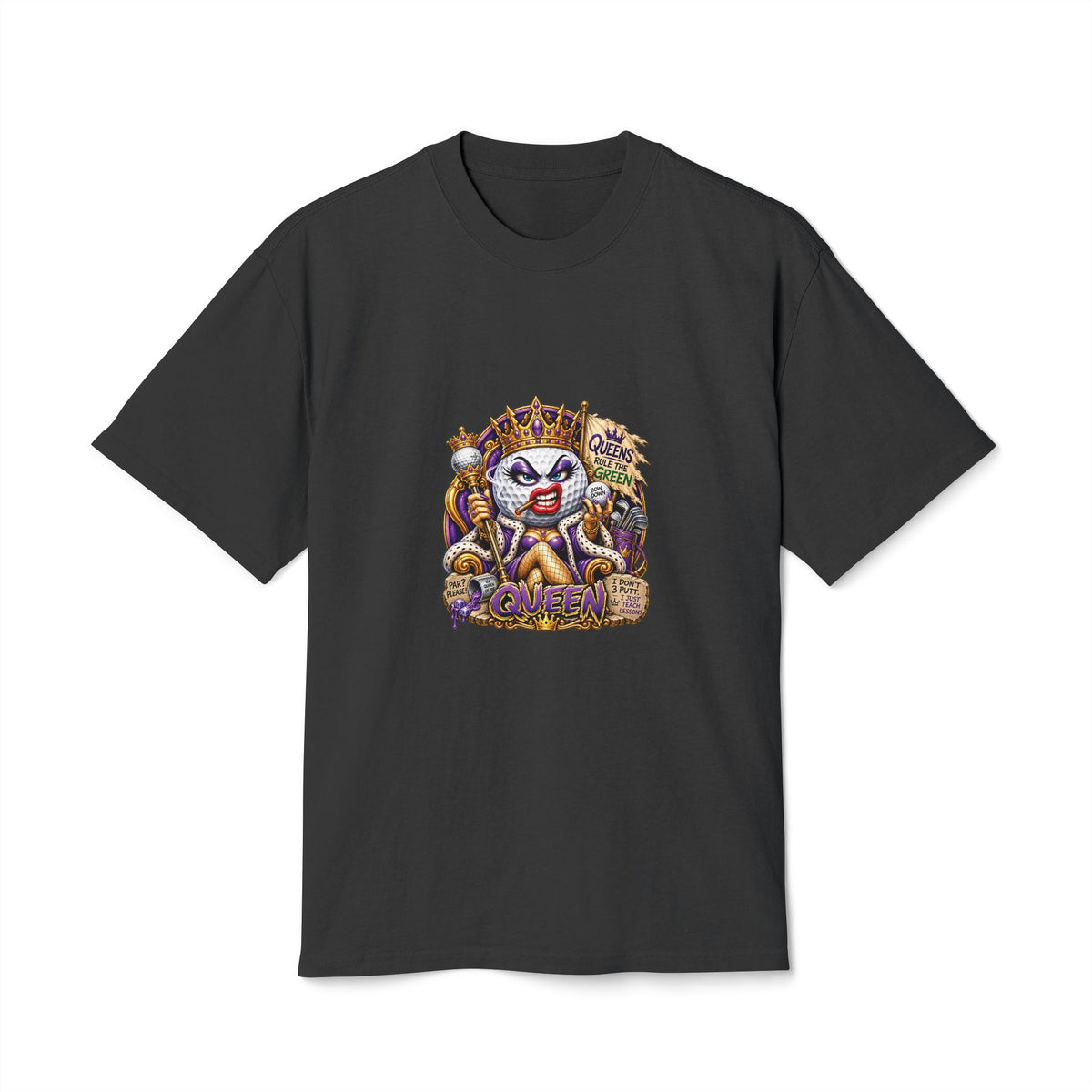 Queen Golf Ball – Golf Madness Heavy Faded T-Shirt