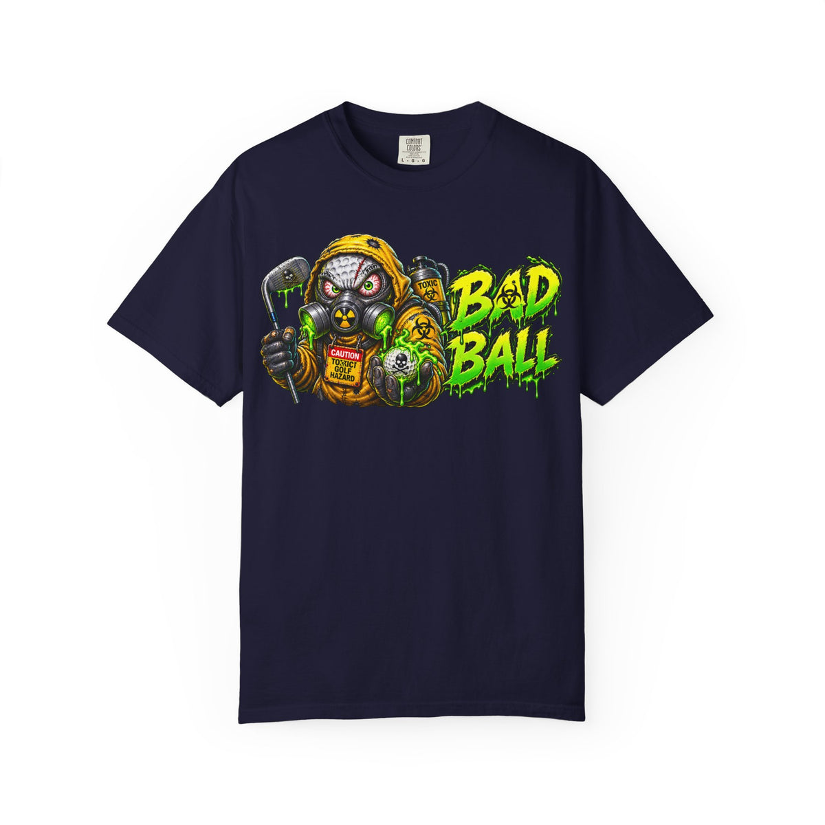 Golf Madness – Radioactive Gas Mask Golf Ball T-Shirt
