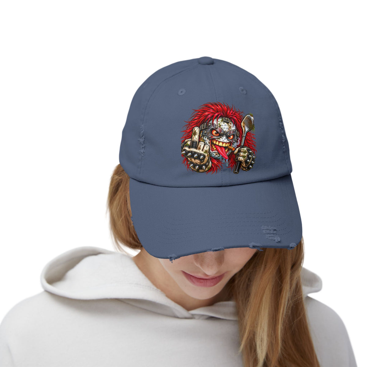 Heavy Metal Rocker Golf Ball – Golf Madness Distressed Dad Hat