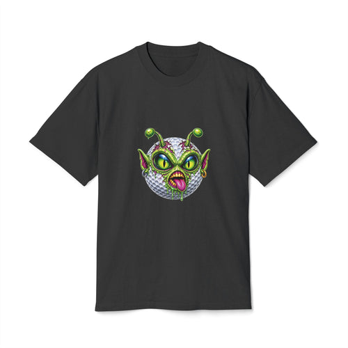 Alien Face Golf Ball – Golf Madness Heavy Faded T-Shirt
