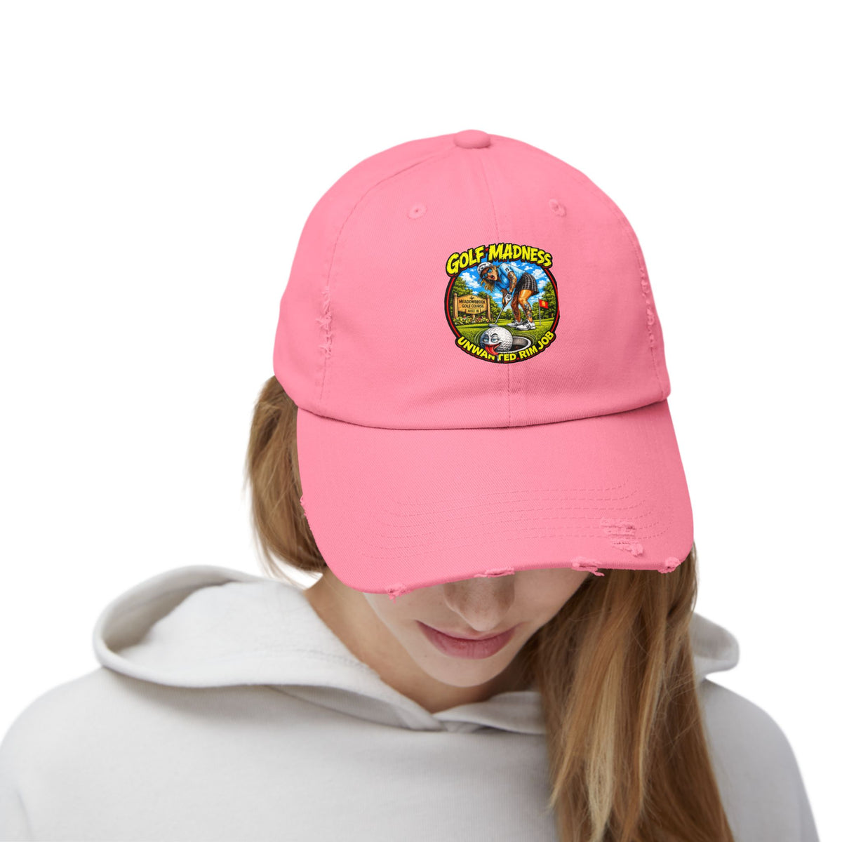Unwanted Rim Job – Golf Madness Distressed Dad Hat