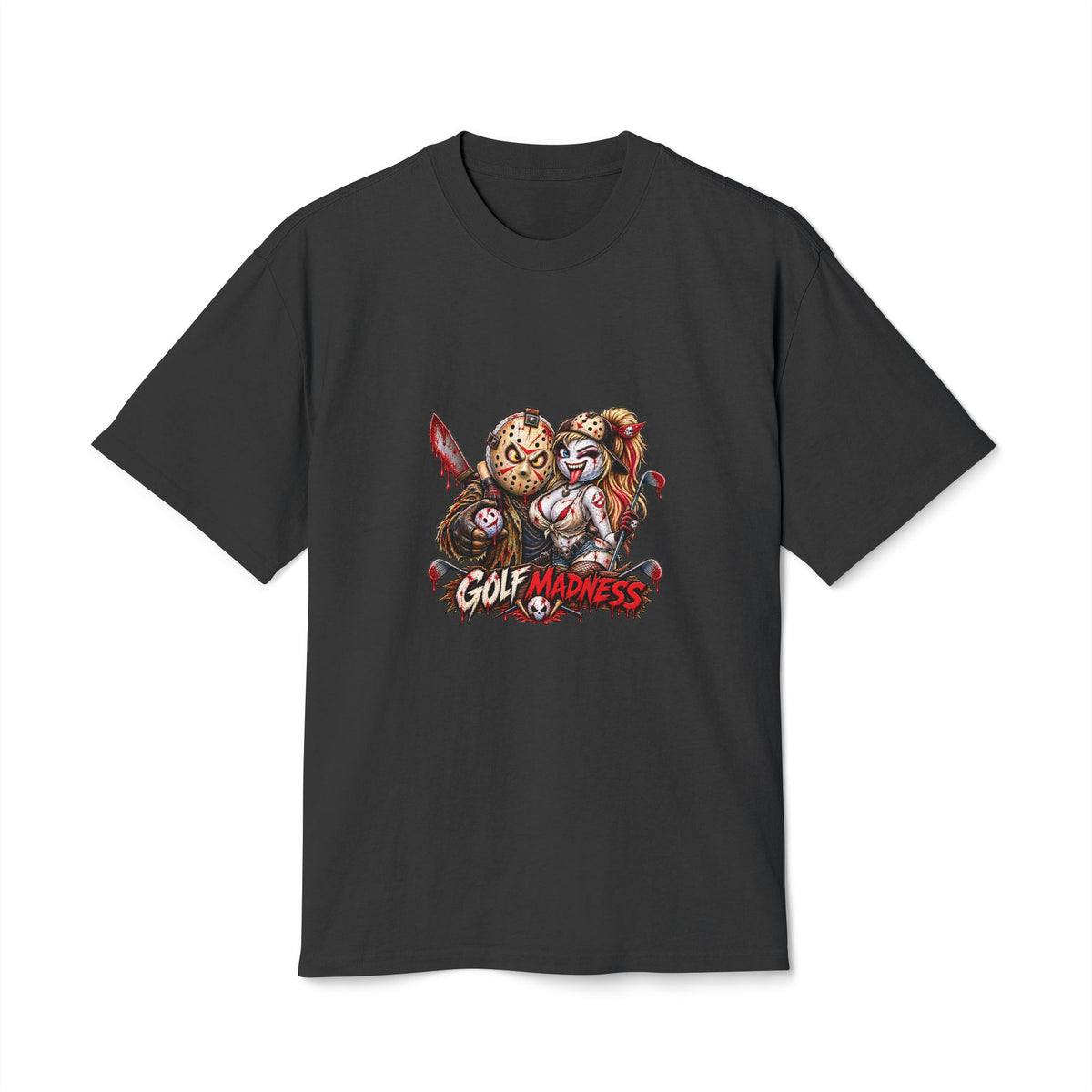 Slasher Couple Golf Ball – Golf Madness Heavy Faded T-Shirt