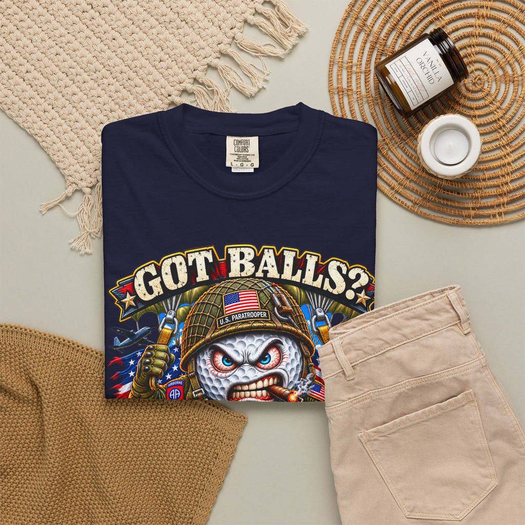 Golf Madness – Paratrooper Golf Ball T-Shirt 🪂