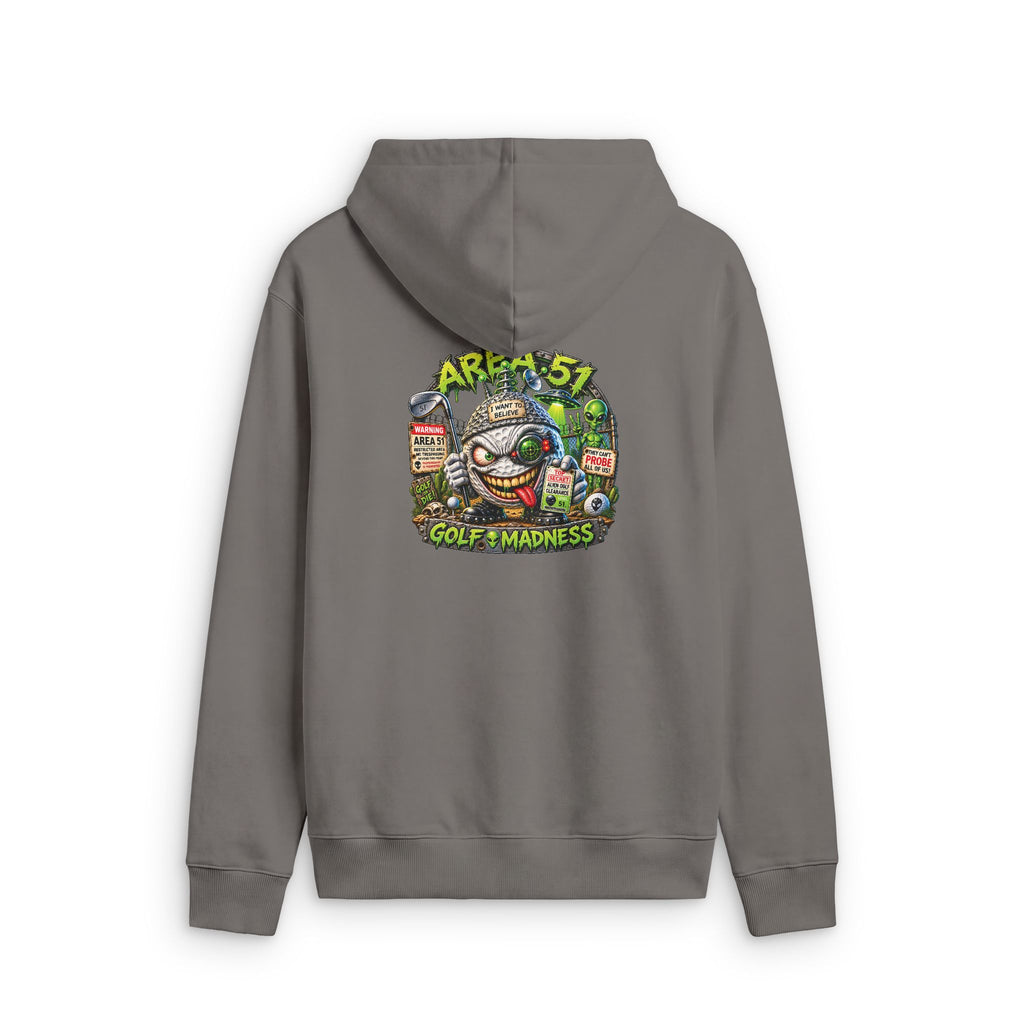Alien Golf Ball – Golf Madness Faded Zip Hoodie