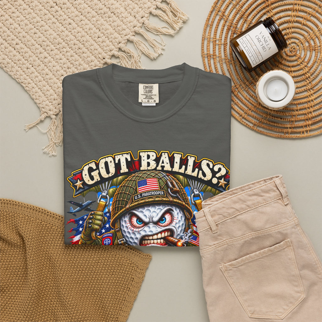 Golf Madness – Paratrooper Golf Ball T-Shirt 🪂