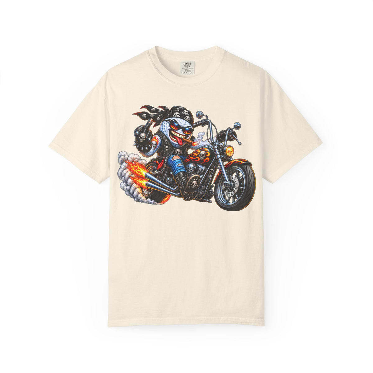 Golf Madness – Biker Golf Ball T-Shirt 🏍️