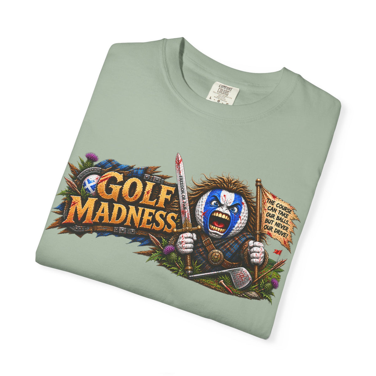 Golf Madness – Highland Warrior Golf Ball Horizontal Edition