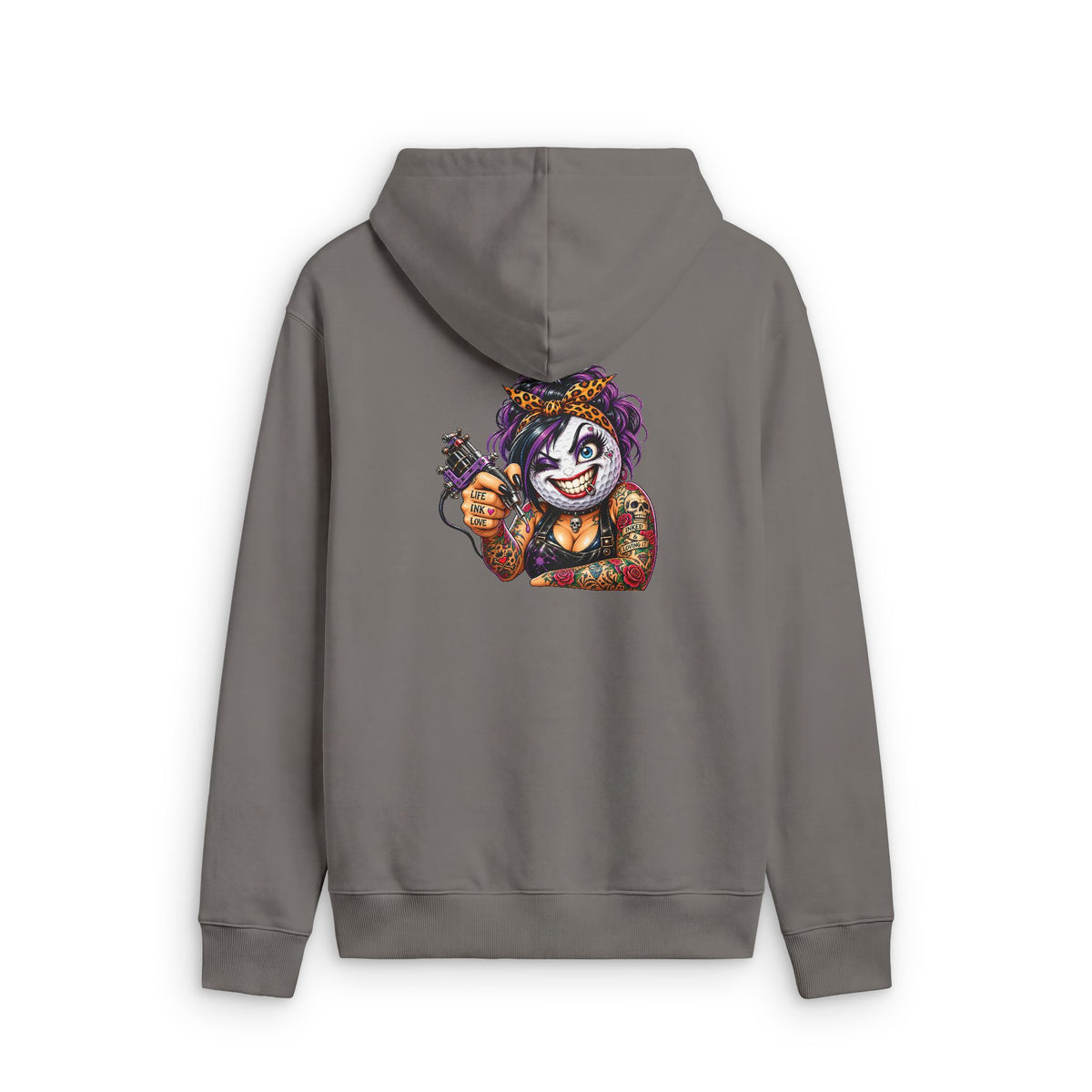 Tattoo Artist Golf Ball – Golf Madness Faded Zip Hoodie