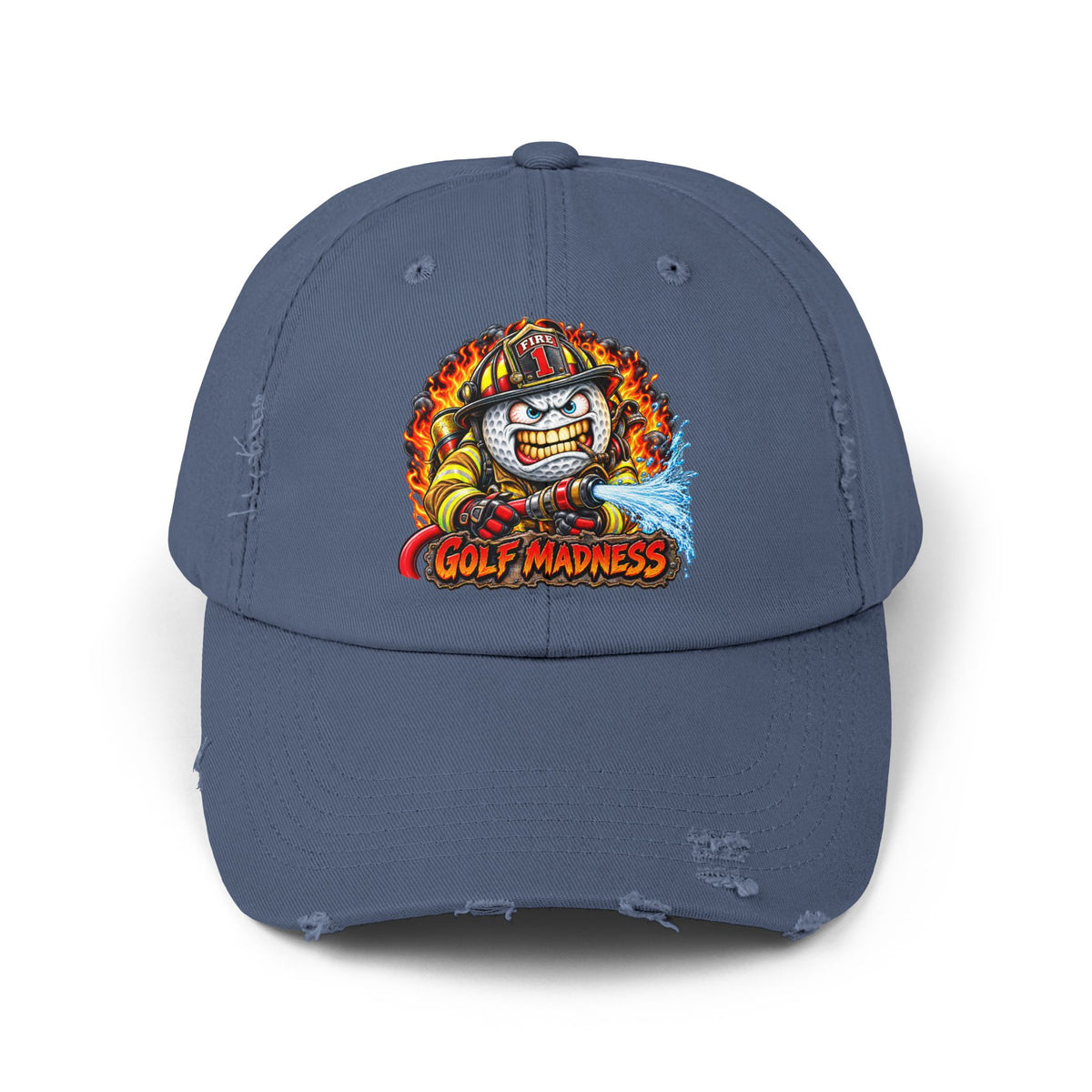 Firefighter Golf Ball – Golf Madness Distressed Dad Hat