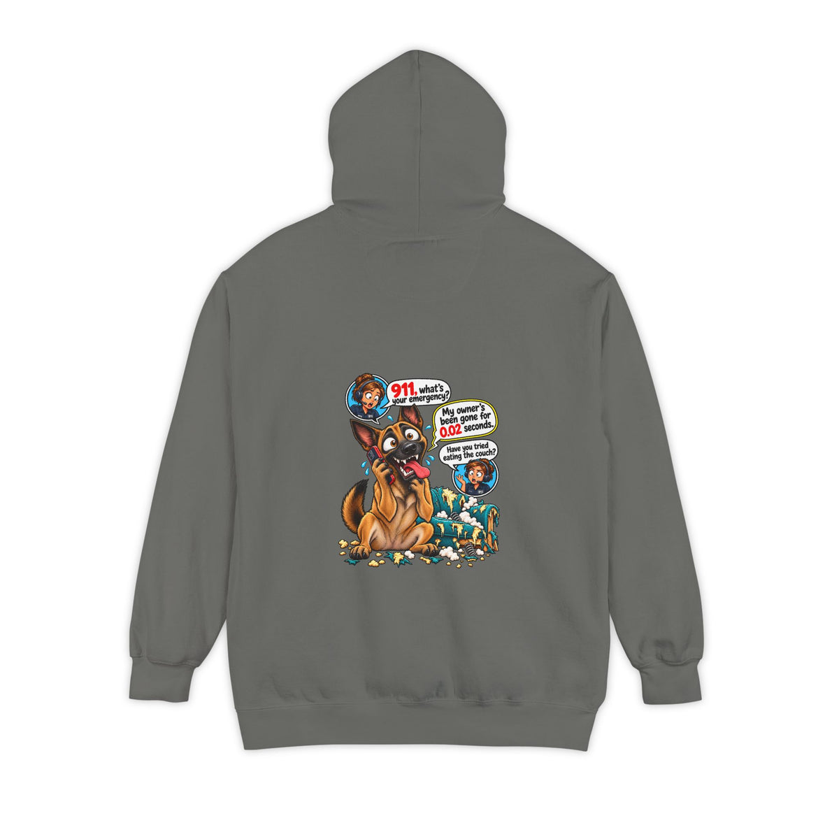 Emergency Dog – Total Madness Garment-Dyed Pullover Hoodie