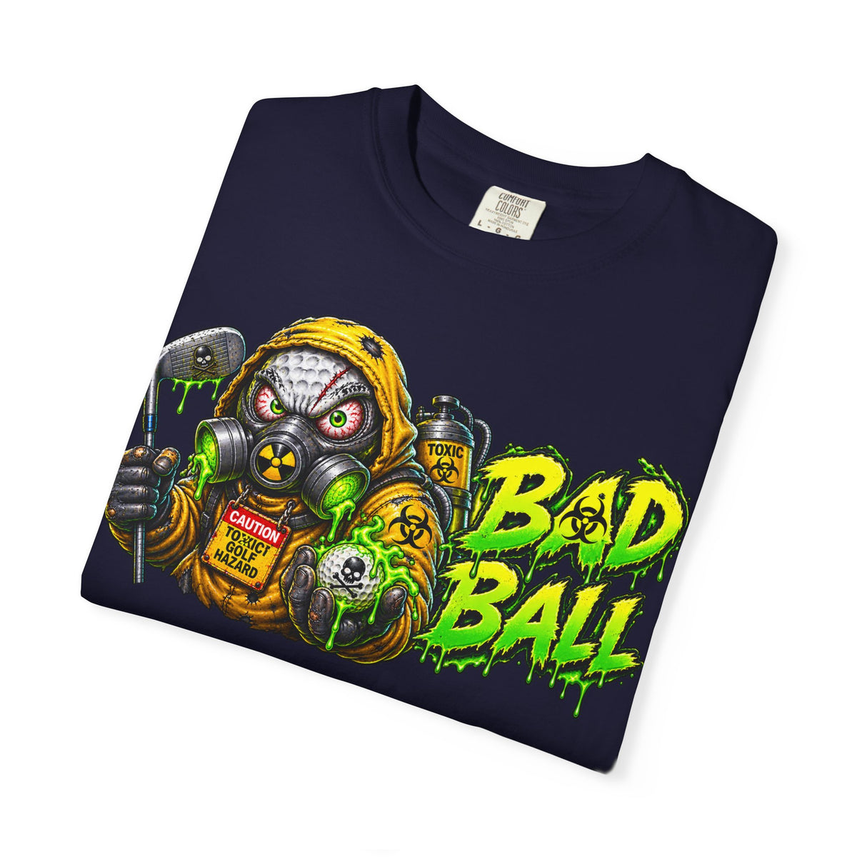 Golf Madness – Radioactive Gas Mask Golf Ball T-Shirt