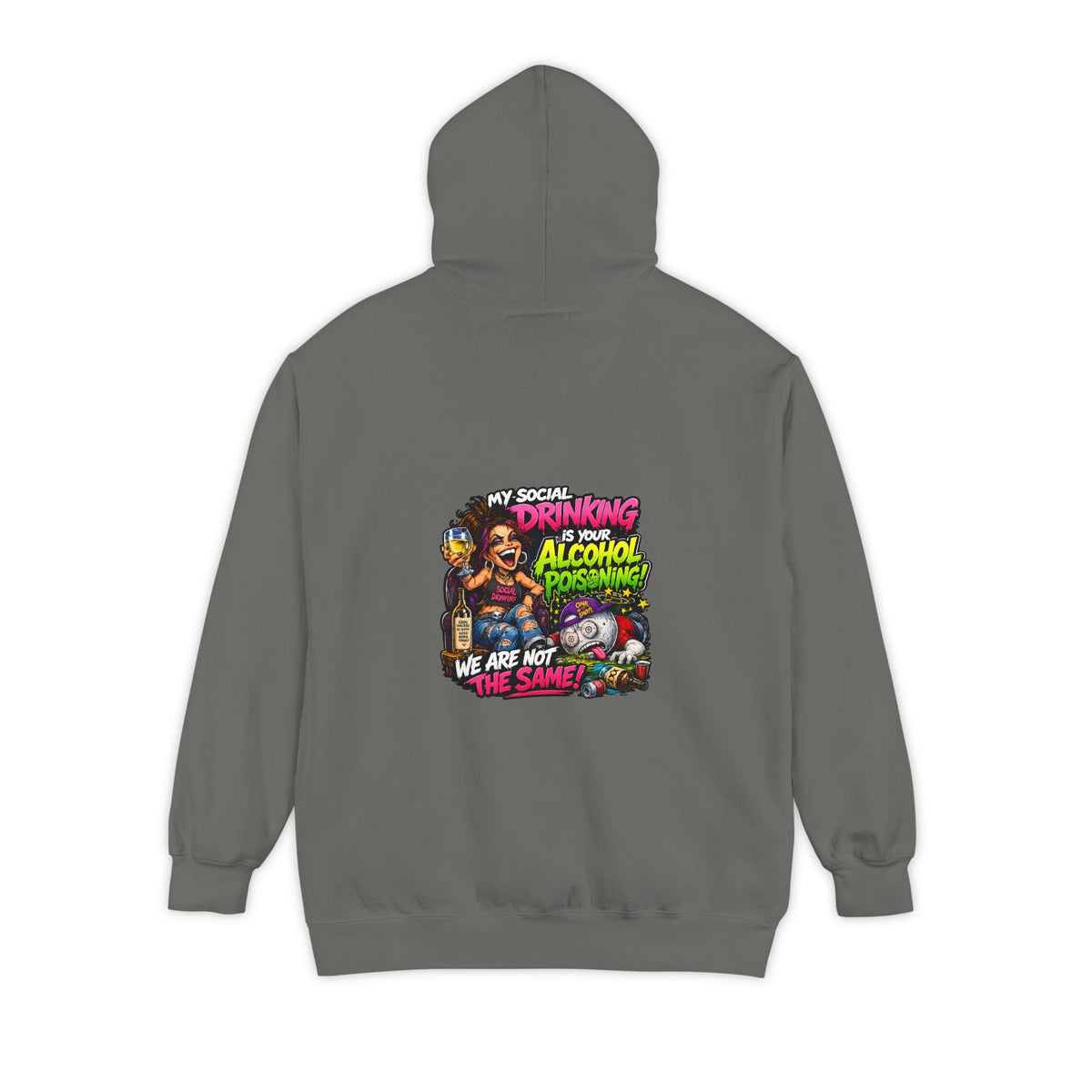 Alcohol Poisoning – Total Madness Garment-Dyed Pullover Hoodie