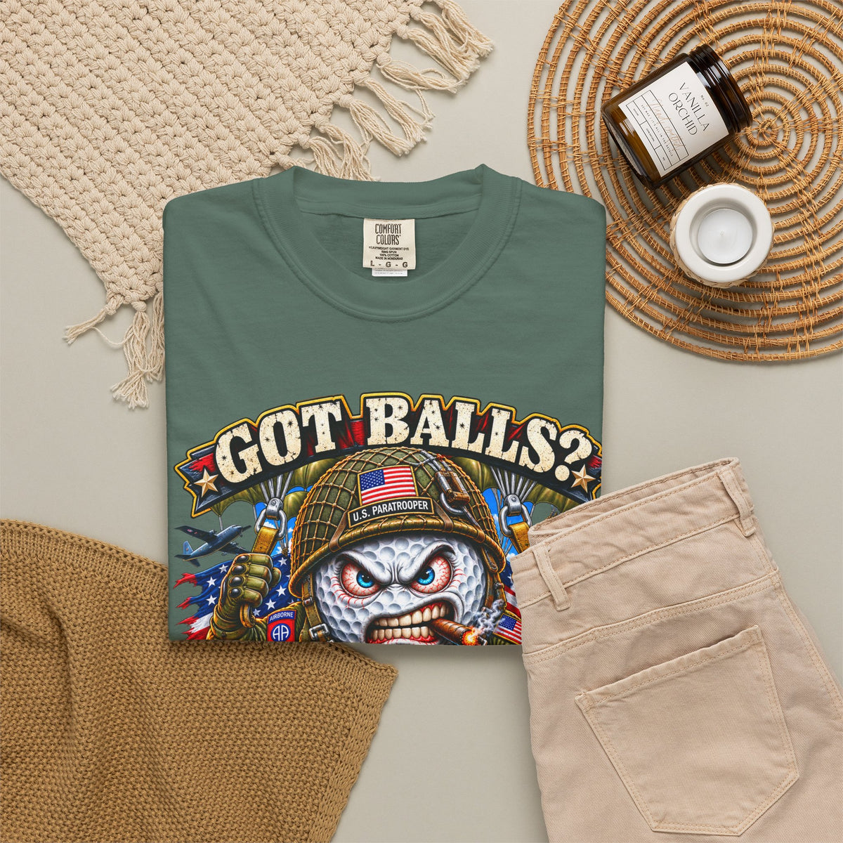 Golf Madness – Paratrooper Golf Ball T-Shirt 🪂