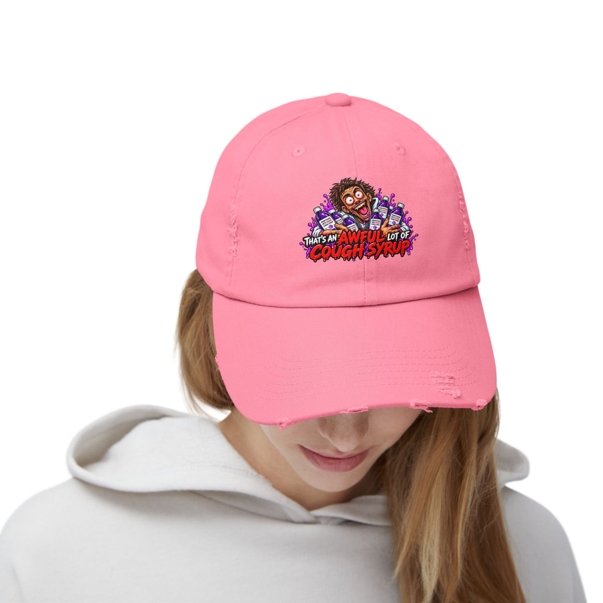 Cough Syrup – Total Madness Distressed Hat.