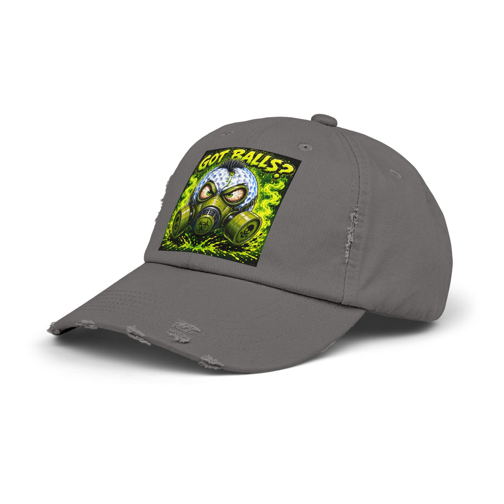 Gas Mask Golf Ball – Golf Madness Distressed Dad Hat