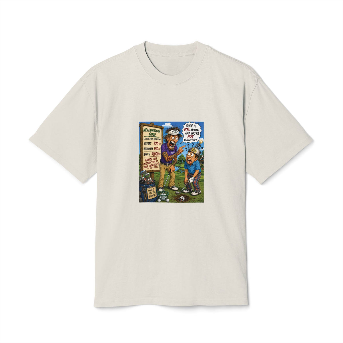 90% Mental, Not Qualified – Golf Madness Heavy Faded T-Shirt