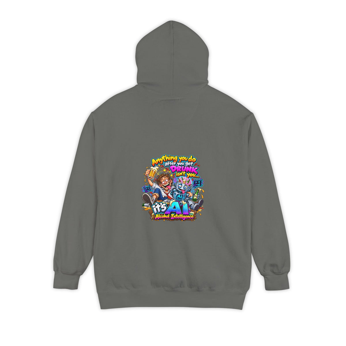 Alcohol Intelligence – Total Madness Garment-Dyed Pullover Hoodie