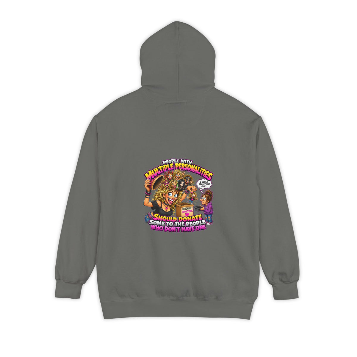 Multiple Personalities Female – Total Madness Garment-Dyed Pullover Hoodie
